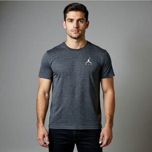 Nike Air Jordan Jumpman Gray T-Shirt Mens Size XL Active Gym Train Casual